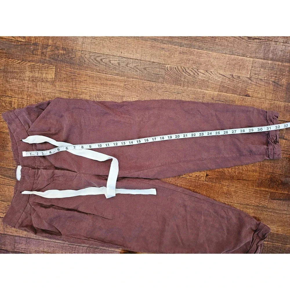 Wilfred‎ Aritzia Chocolate Brown Lightweight Boho Cottagecore Linen Blend Pants6